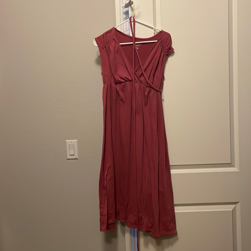 Pink maternity dress